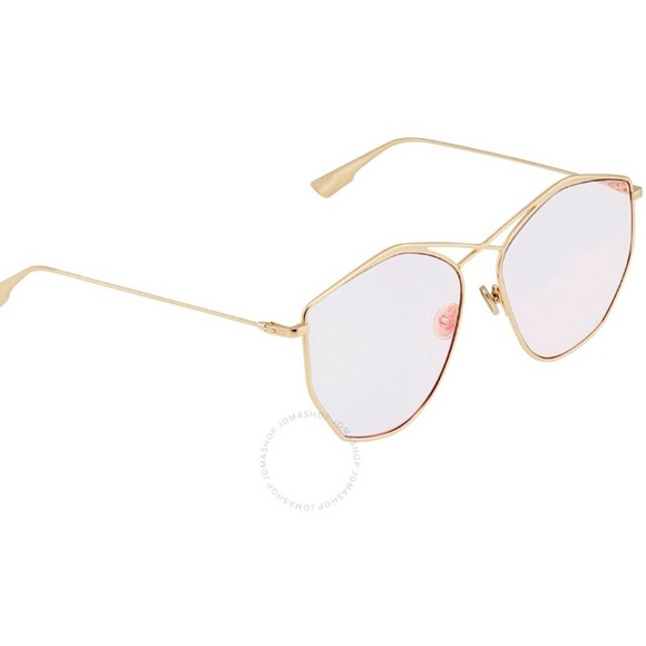 DIOR "STELLAIRE4" ROSE GOLD/PINK 59MM GEOMETRIC SUNGLASSES đź•¶ - Picture 7 of 9